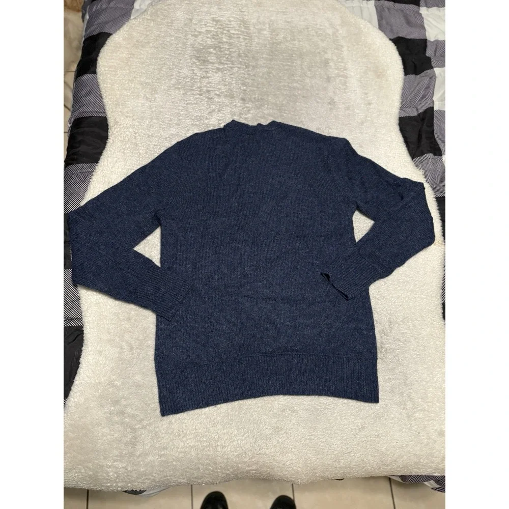 Banana Republic J.C. Rennie Shetland Wool Crewneck Sweater Men's Medium Blue